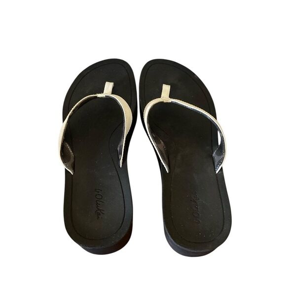 OluKai Women's Black and White Sandals - Picture 7 of 12